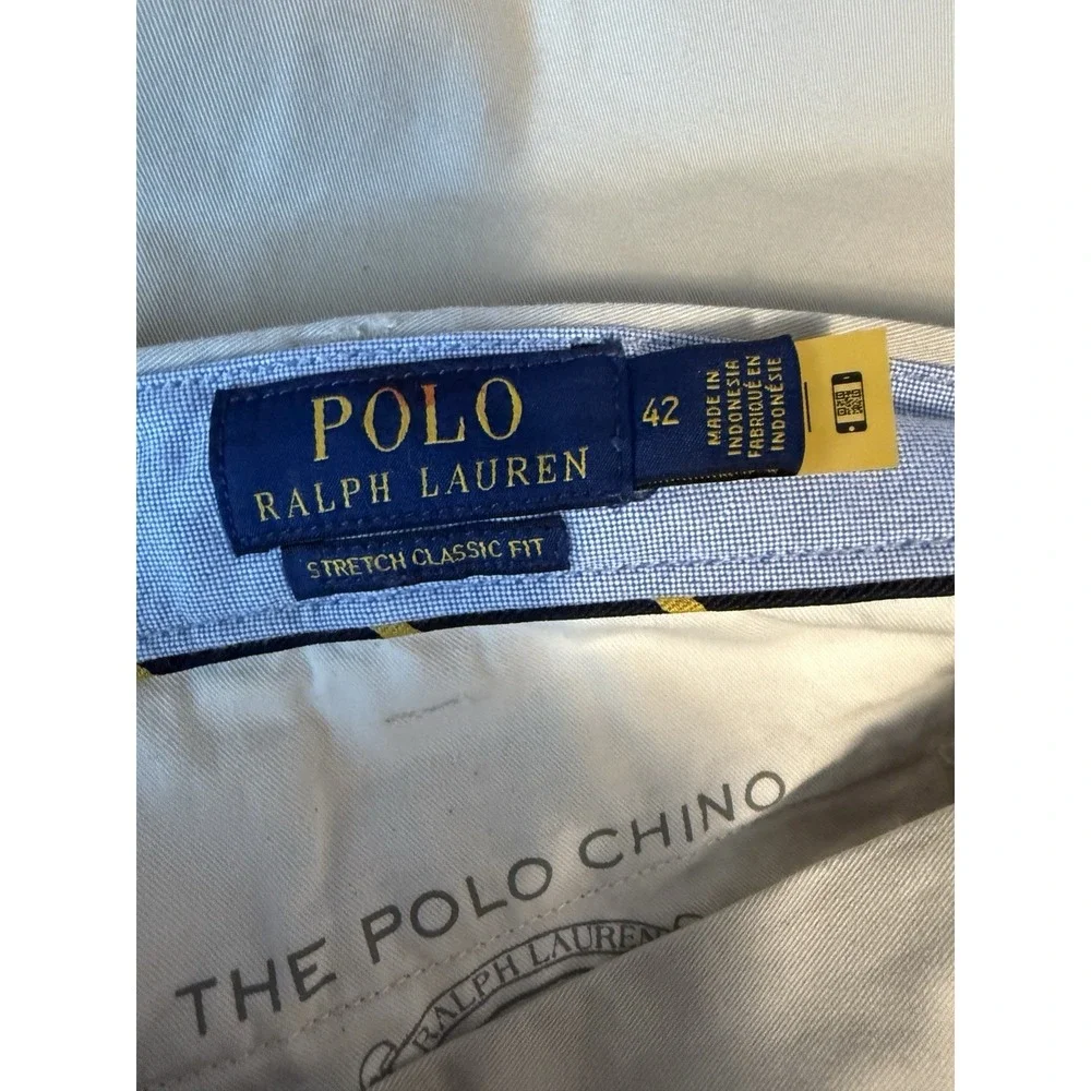 Polo Ralph Lauren Shorts Mens 42 Relaxed Fit Chino Golf Casual Flat Front Tan